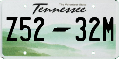TN license plate Z5232M