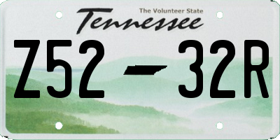 TN license plate Z5232R