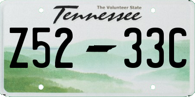 TN license plate Z5233C