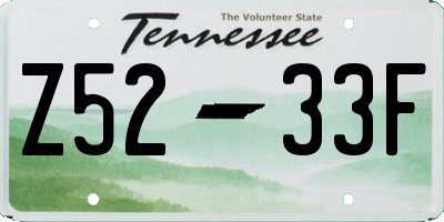 TN license plate Z5233F