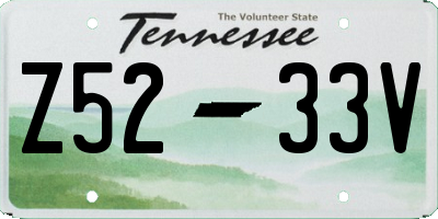 TN license plate Z5233V