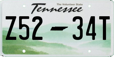 TN license plate Z5234T