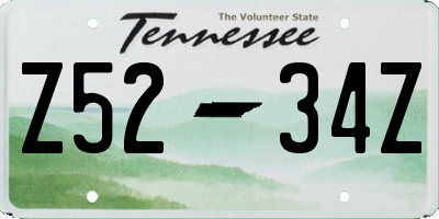 TN license plate Z5234Z