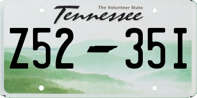 TN license plate Z5235I