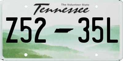 TN license plate Z5235L