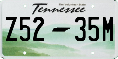 TN license plate Z5235M