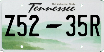 TN license plate Z5235R