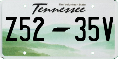 TN license plate Z5235V