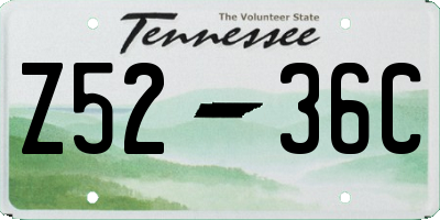 TN license plate Z5236C