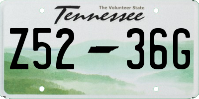 TN license plate Z5236G