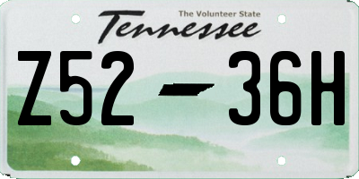 TN license plate Z5236H