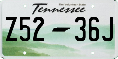 TN license plate Z5236J