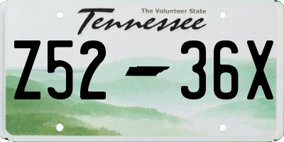 TN license plate Z5236X