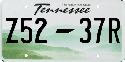 TN license plate Z5237R