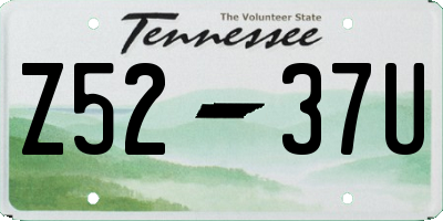 TN license plate Z5237U