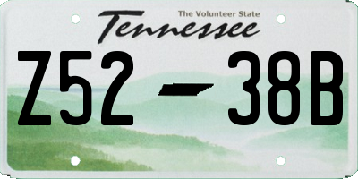 TN license plate Z5238B