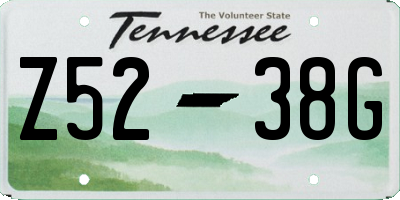 TN license plate Z5238G