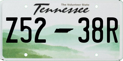 TN license plate Z5238R