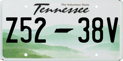 TN license plate Z5238V