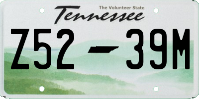 TN license plate Z5239M