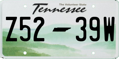 TN license plate Z5239W