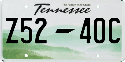 TN license plate Z5240C
