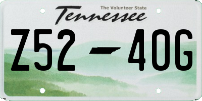TN license plate Z5240G