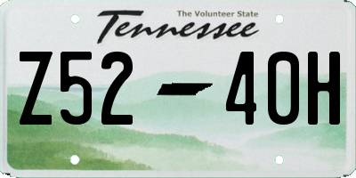 TN license plate Z5240H