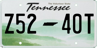 TN license plate Z5240T