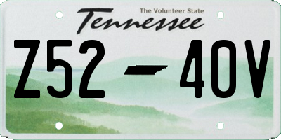 TN license plate Z5240V