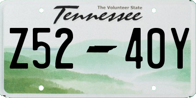 TN license plate Z5240Y