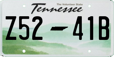 TN license plate Z5241B