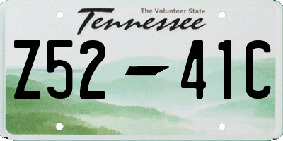 TN license plate Z5241C