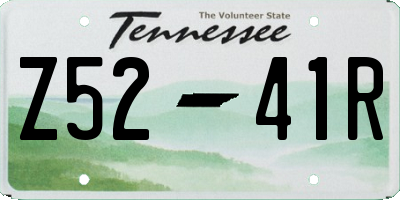 TN license plate Z5241R