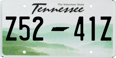 TN license plate Z5241Z