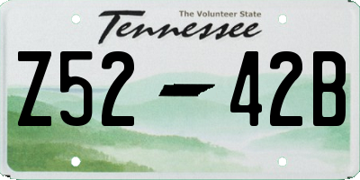 TN license plate Z5242B