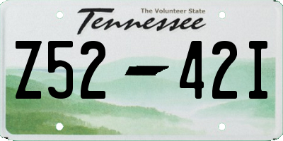TN license plate Z5242I