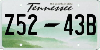 TN license plate Z5243B