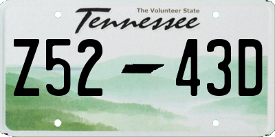 TN license plate Z5243D