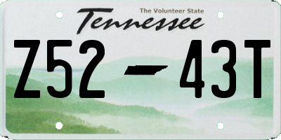 TN license plate Z5243T