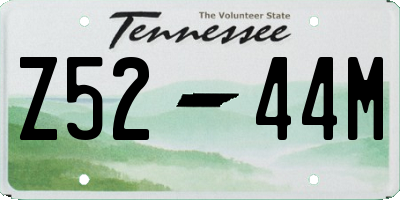 TN license plate Z5244M