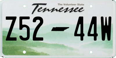 TN license plate Z5244W