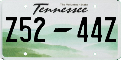 TN license plate Z5244Z