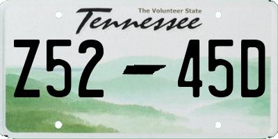 TN license plate Z5245D