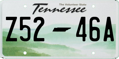 TN license plate Z5246A