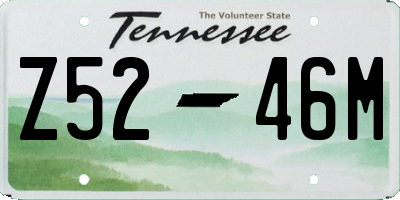 TN license plate Z5246M