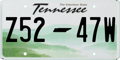 TN license plate Z5247W