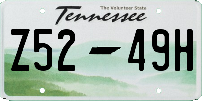 TN license plate Z5249H