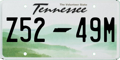 TN license plate Z5249M