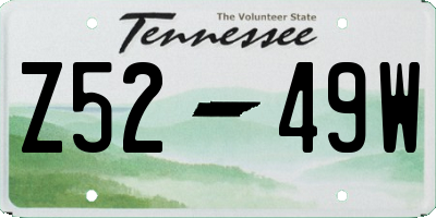 TN license plate Z5249W